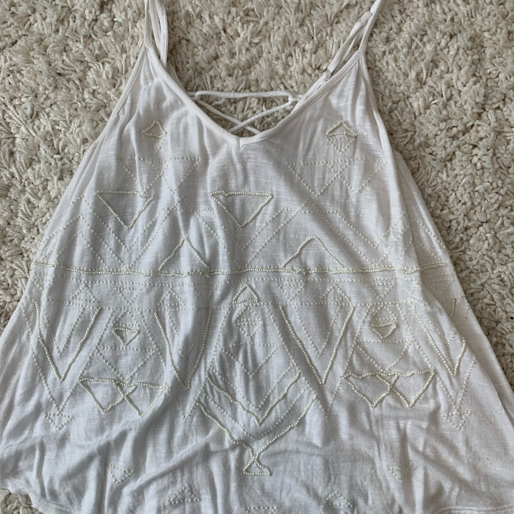 White American Eagle Flowy Tank